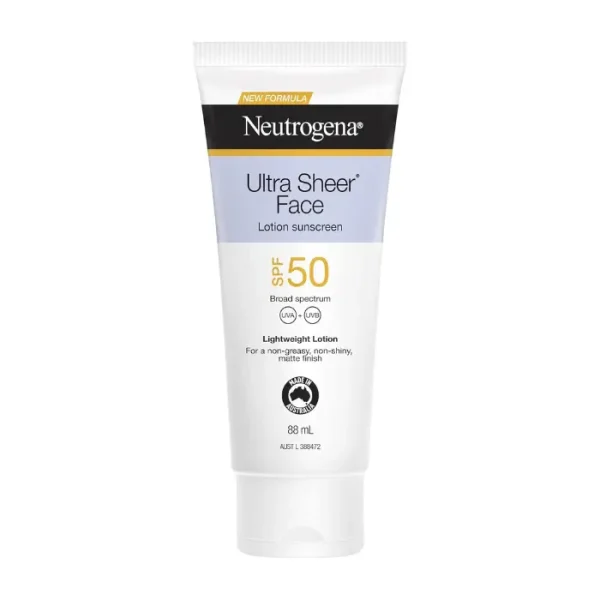 Neutrogena Ultra Sheer Face Lotion Sunscreen SPF 50 | 88mL available at Kozymall in Bangladesh