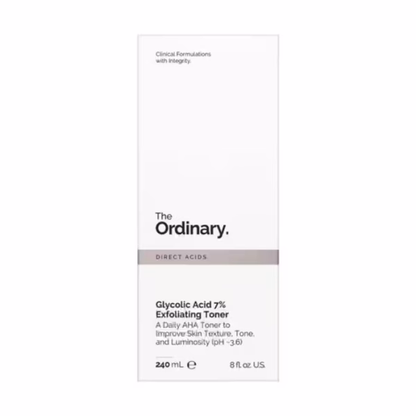 The Ordinary Glycolic Acid 7% Exfoliating Toner package