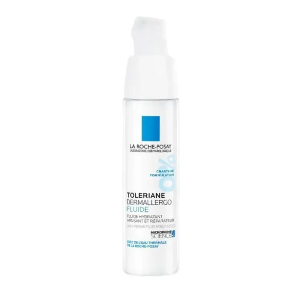 La Roche-Posay Toleriane Dermallergo Fluid Lightweight Moisturiser — soothing, lightweight moisturizer with Neurosensine and Thermal Spring Water for sensitive skin. Hydrates, calms, and strengthens the skin barrier. Available at Kozymall Bangladesh. 100% authentic, imported from Australia & Canada, with fast delivery across Bangladesh.